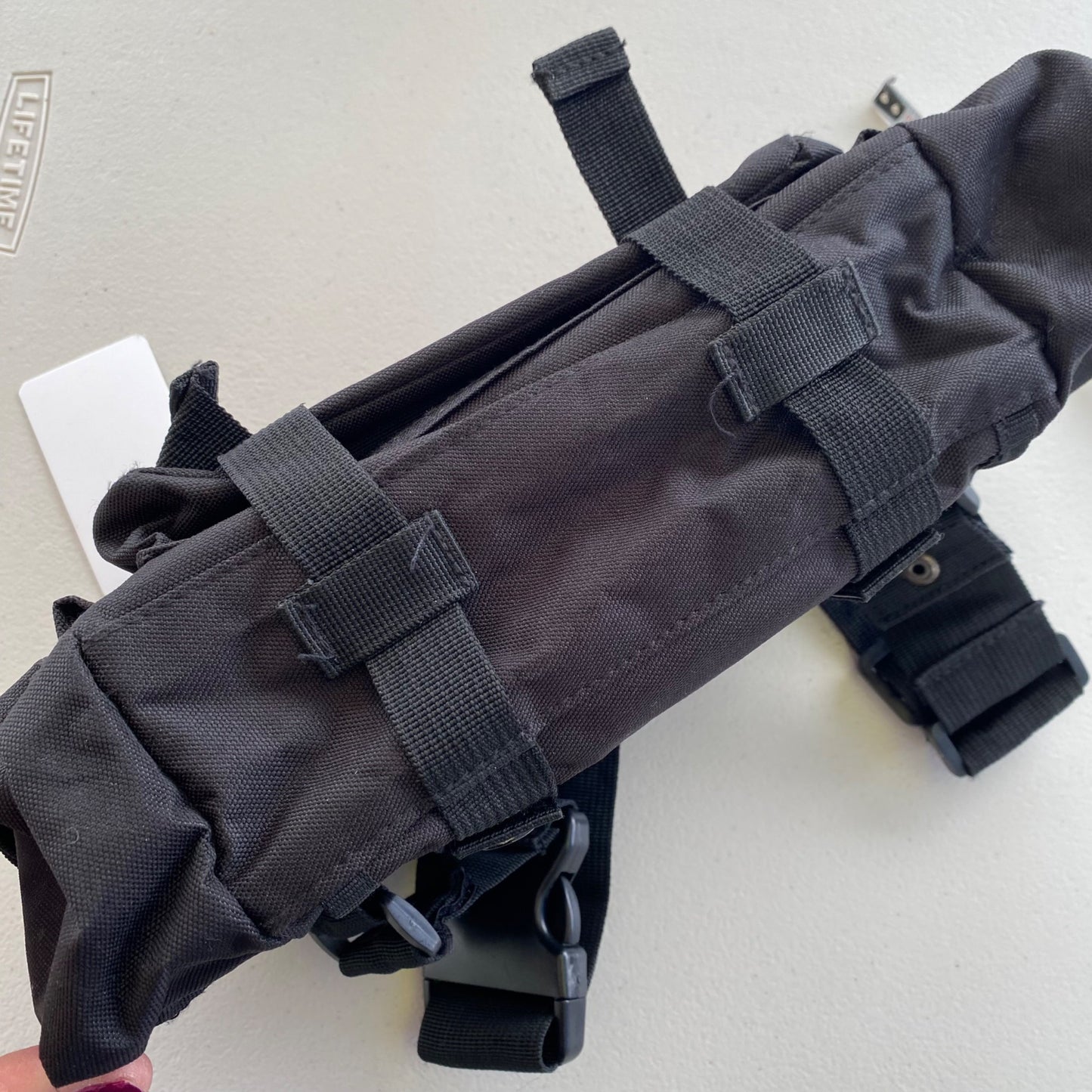Tactical Molle Waist Bag Black Adjustable Straps Multiple Compartments Durable Nylon Outdoor Hiking Camping Gear