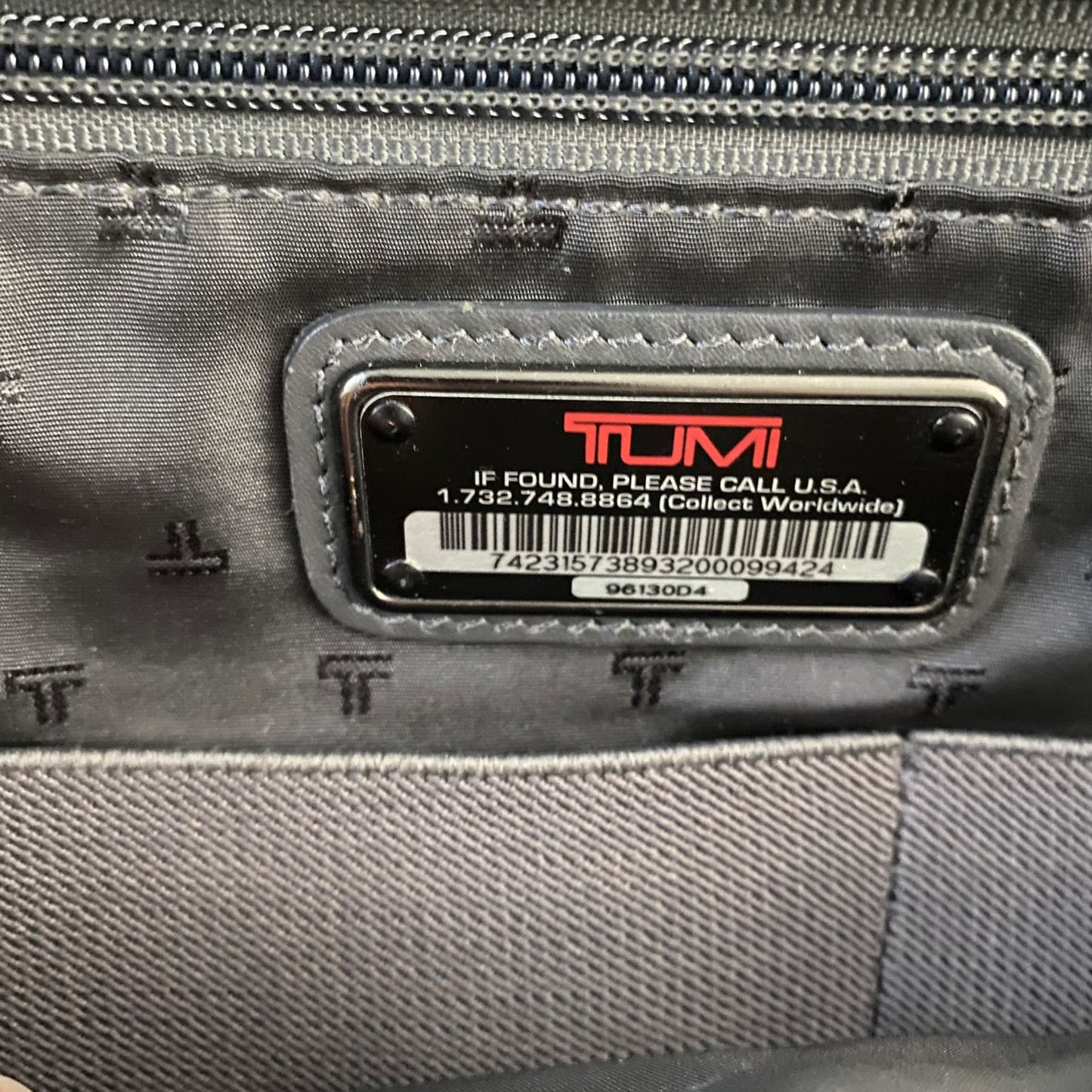 TUMI Black Leather Laptop Briefcase with Multiple Compartments - EUC