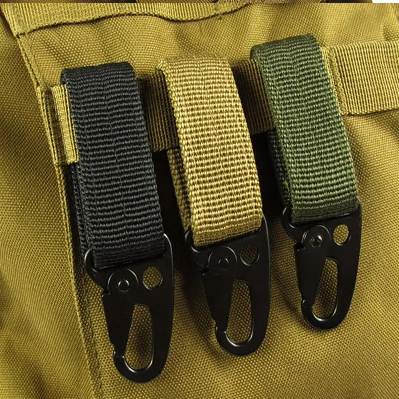 Carabiner High Strength Nylon Key Hook MOLLE Webbing Buckle Hanging System Belt Buckle Hanging Camping Hiking Accessories