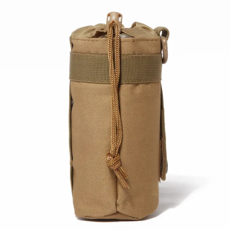 Tactical Molle Water Bottle Bag Military Outdoor Camping Hiking Drawstring Water Bottle Holder Multifunction Bottle Pouch