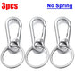 Retractable Spring Key Chain Metal Gourd Buckle Clasp Car Strong Carabiner Hanging Keychain Simple Elastic Climbing Hook Keyring