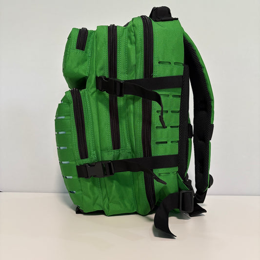The FOREST Slimline Backpack with Laser Cut Molle in Green- 25L