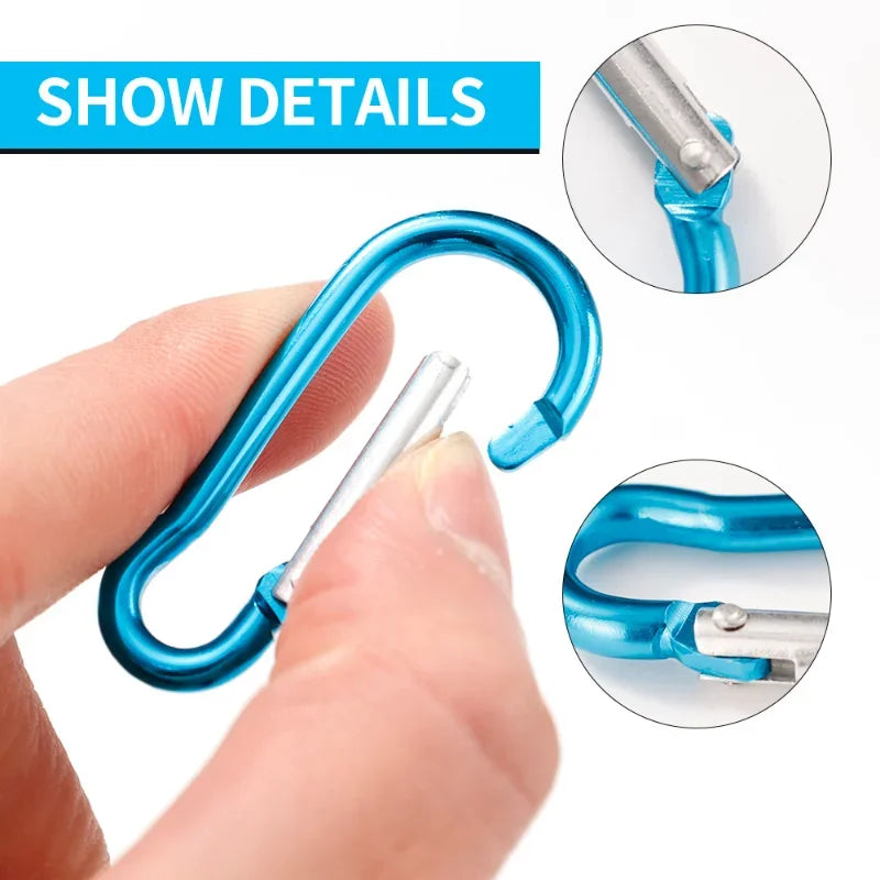 Mini Alloy Spring Carabiner Snap Hook Carabiner Clip Keychain Outdoor Camping Climbing Hiking D-Ring Buckle Tools Keychain