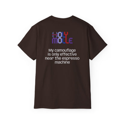 Coffee Lovers Unisex Tee | Fun Camouflage Design, Perfect for Casual Wear, Gift for Baristas, Espresso Enthusiasts, Coffee Lovers