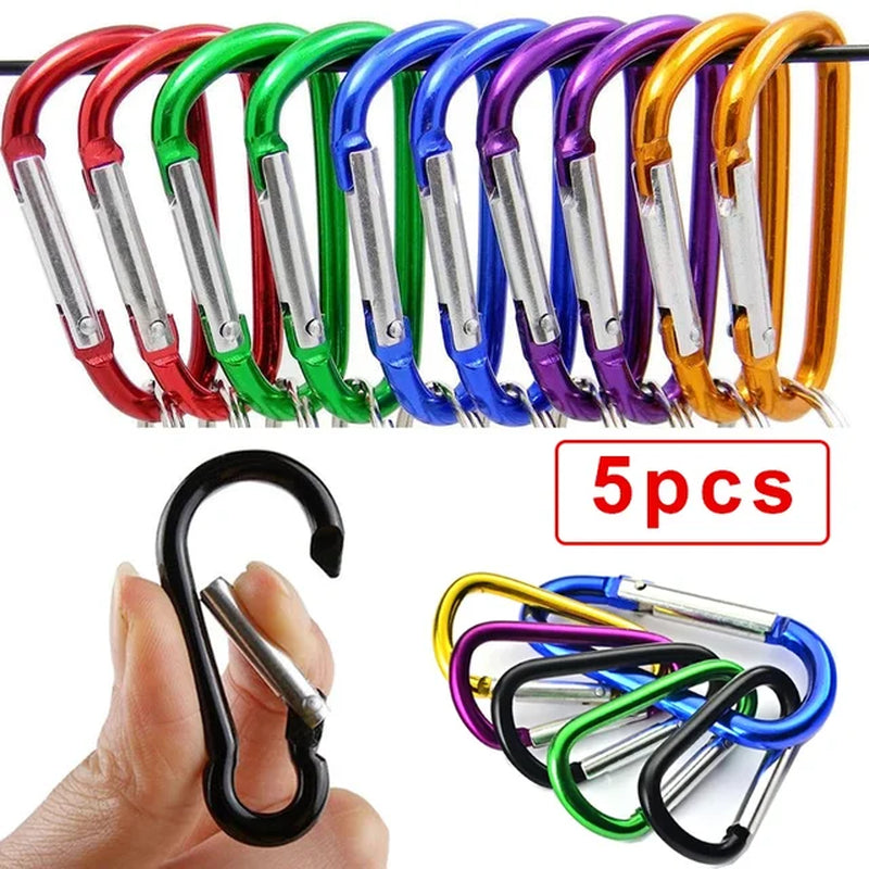 Mini Alloy Spring Carabiner Snap Hook Carabiner Clip Keychain Outdoor Camping Climbing Hiking D-Ring Buckle Tools Keychain