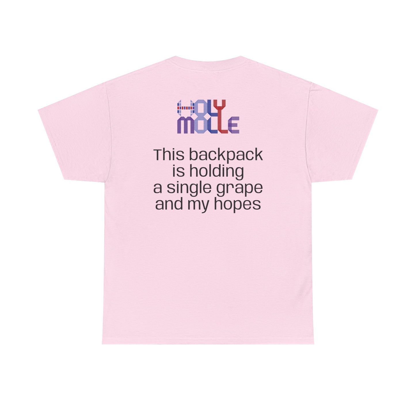 HolyMolle - Unisex Heavy Cotton Tee with Funny Quotes - Grapes and Hopes