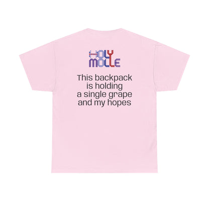 HolyMolle - Unisex Heavy Cotton Tee with Funny Quotes - Grapes and Hopes