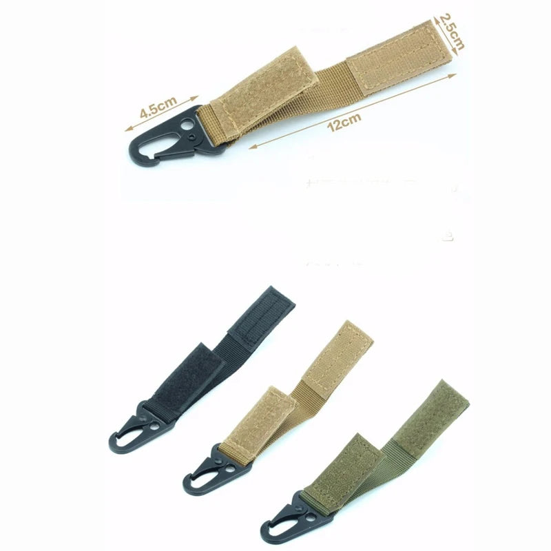 Carabiner High Strength Nylon Key Hook MOLLE Webbing Buckle Hanging System Belt Buckle Hanging Camping Hiking Accessories