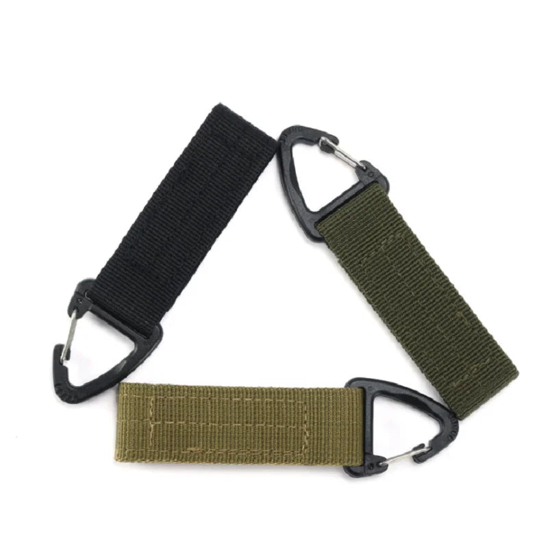 Outdoor Key Chain MOLLE Webbing Triangle Velcro Buckle Special Service Belt Hook