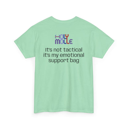 HolyMolle - Unisex Heavy Cotton Tee with Funny Quotes - E-Support Bag