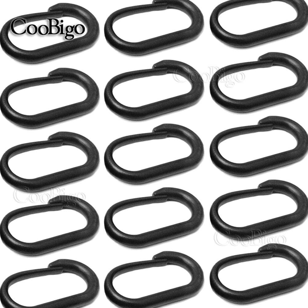 5Pcs Plastic Carabiner D-Ring Locking Buckle Hanging Hook Keychain for Outdoor Molle Tactical Backpack Bags Kering Accessories