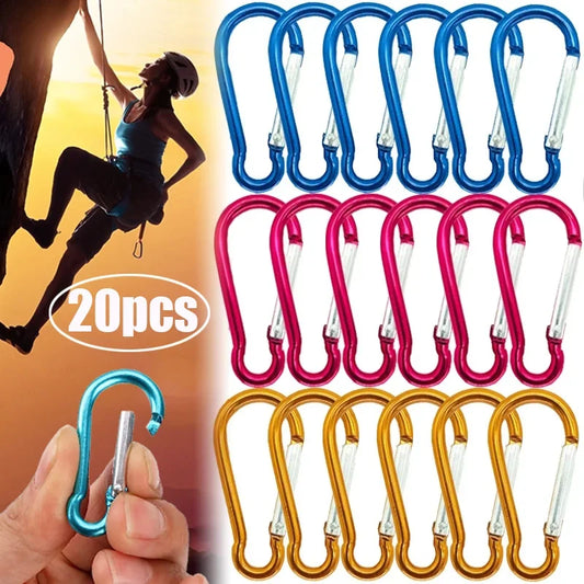 Mini Alloy Spring Carabiner Snap Hook Carabiner Clip Keychain Outdoor Camping Climbing Hiking D-Ring Buckle Tools Keychain