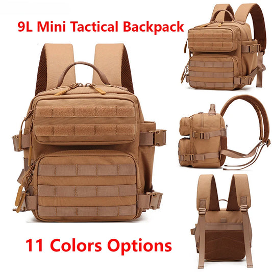 9L Backpack MOLLE Mini-backpack for Women Men EDC Outdoor Camping Hiking Rucksack