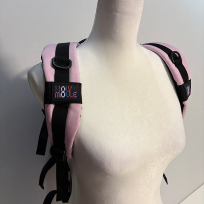 The COTTON CANDY Slimline Backpack with Laser Cut Molle in Pink - 25L