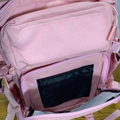 Large Pink 45L Molle Tactical Backpack With Multiple Compartments & Straps