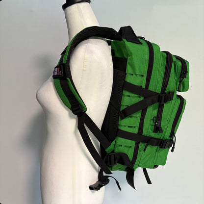 The FOREST Slimline Backpack with Laser Cut Molle in Green- 25L