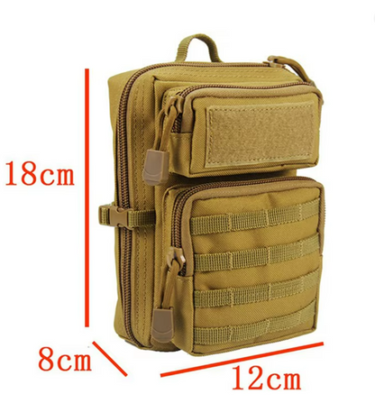 Molle Pack Travel Pouch Hip Waist Bag Khaki