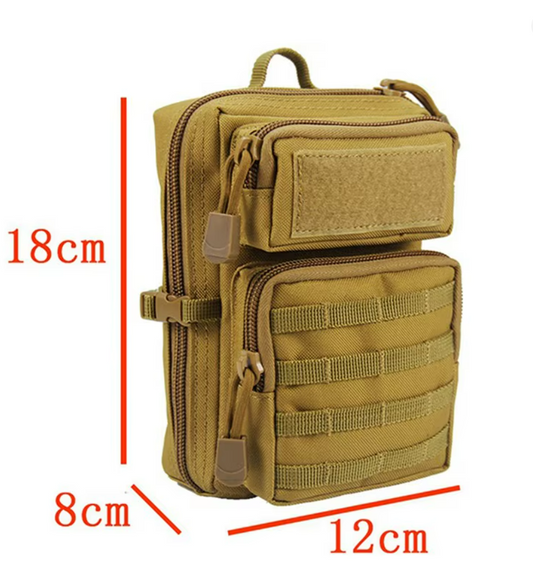Molle Pack Travel Pouch Hip Waist Bag Khaki