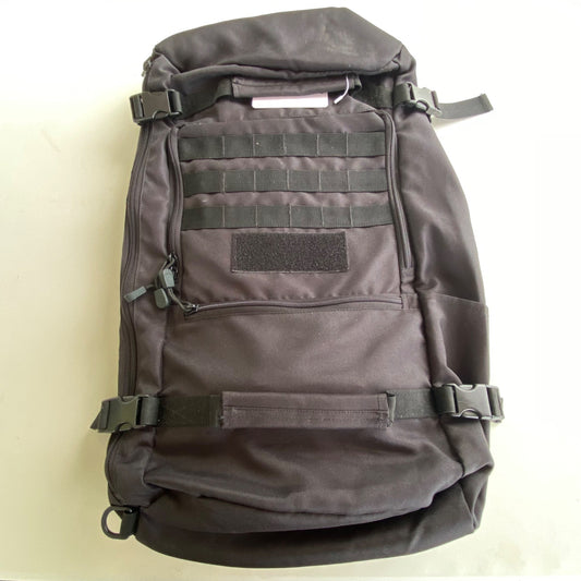 Tactical Black Convertible Backpack Duffel Bag With Multiple Compartments - Heavy-Duty Design For Travel & Outdoor Activities