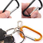 6/24Pcs 3" Carabiner Keychain Clip, Aluminum D-Ring Spring-Loaded Gate Small Keychain Clip Hook for Home, Rv, Fishing, Traveling