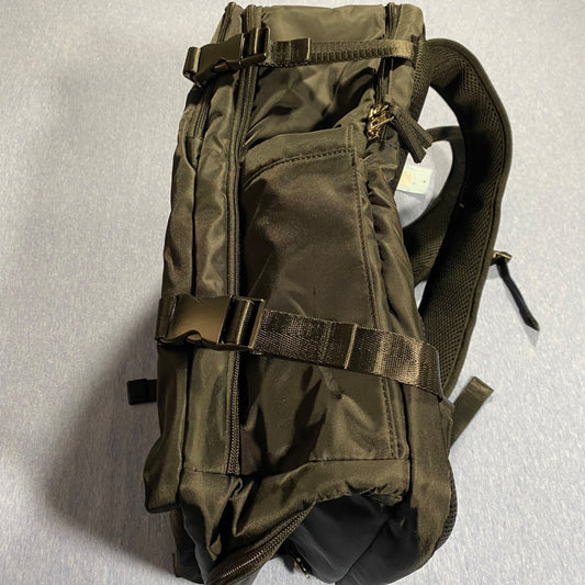 Durable Black Nylon Backpack With Multiple Pockets & Adjustable Straps