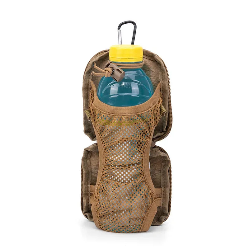 Tactical Molle Water Bottle Pouch Foldable Kettle Holder Bag Outdoor Hydration Carrier for Camping Hiking Hunting