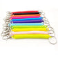 New Spiral Stretch Keychain Elastic Spring Rope Key Ring Metal Carabiner for Outdoor Anti-Lost Phone Spring Key Cord Clasp Hook