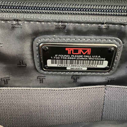 TUMI Black Leather Laptop Briefcase with Multiple Compartments - EUC