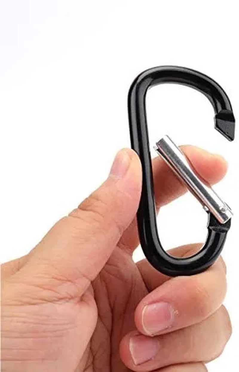 6/24Pcs 3" Carabiner Keychain Clip, Aluminum D-Ring Spring-Loaded Gate Small Keychain Clip Hook for Home, Rv, Fishing, Traveling