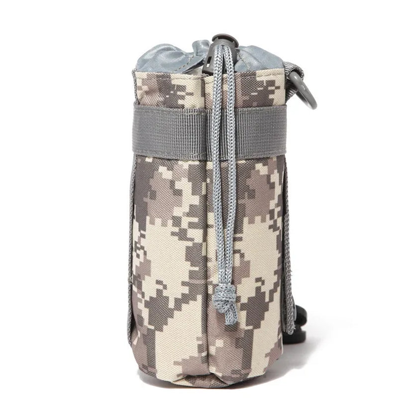 Tactical Molle Water Bottle Bag Military Outdoor Camping Hiking Drawstring Water Bottle Holder Multifunction Bottle Pouch