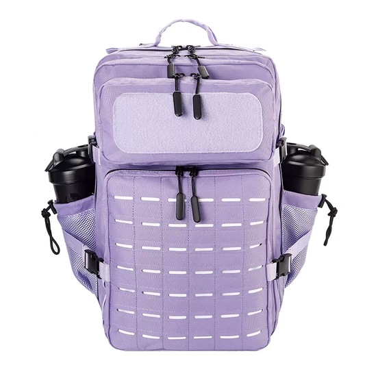 45L Tactical Backpack Molle Bag - Water-Resistant Heavy-Duty Nylon Large - Light Purple